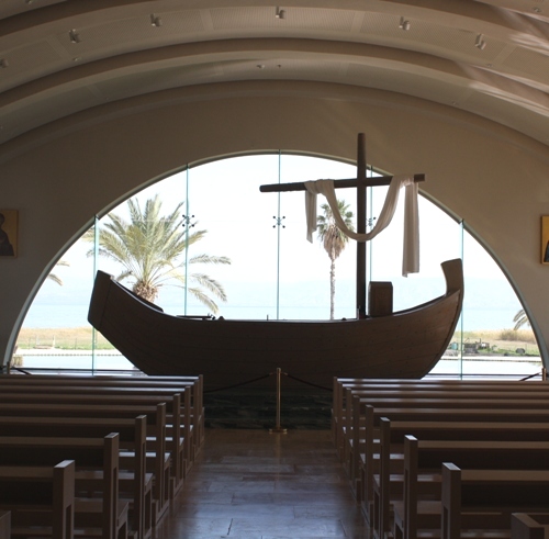 magdala church boat altar