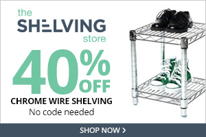 40% Off Chrome Wire Shelving at TheShelvingStore.com