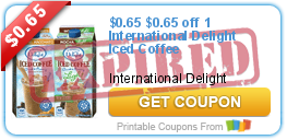 $0.65 off 1 International Delight Iced Coffee