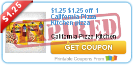 $1.25 off 1 California Pizza Kitchen pizza